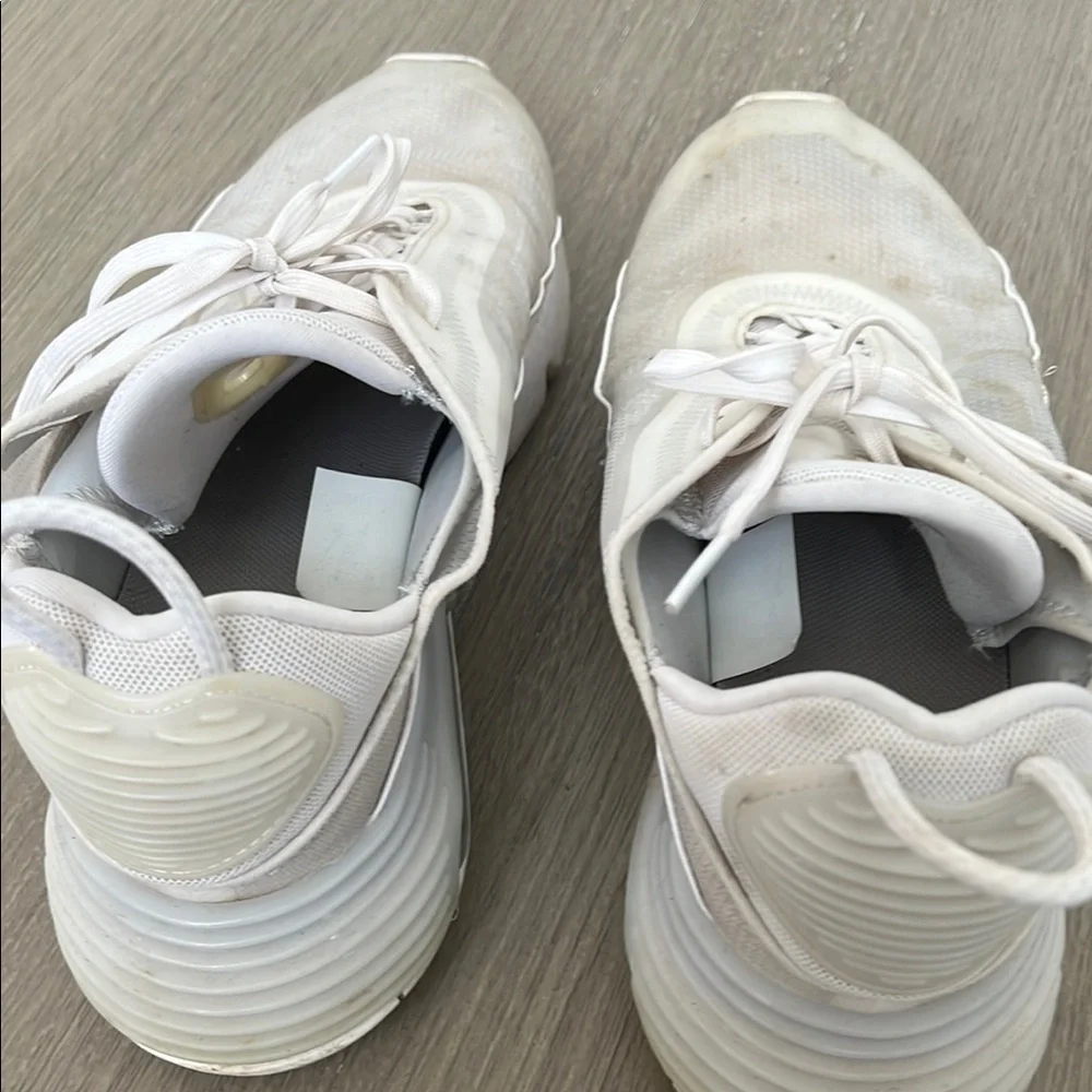 Nike Cream White Athletic Shoes with Breathable Mesh Air Max 2090 - Picture 6 of 8